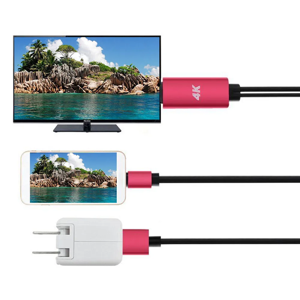 USB C Type к HDMI 4K кабель HDTV TV Расширенный преобразователь цифровой AV для Macbook Samsung S8 Galaxy