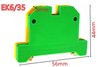 

10PCS/Pack EK6/35 EK-6/35 Yellow+G Terminal Block Terminal Connector/Cable Connector/Wire Connector/Splice