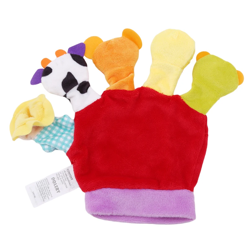 Многофункциональная перчатка животные-марионетки на пальцы ткань кукла ребенок обучающая рука мультяшное животное игрушка