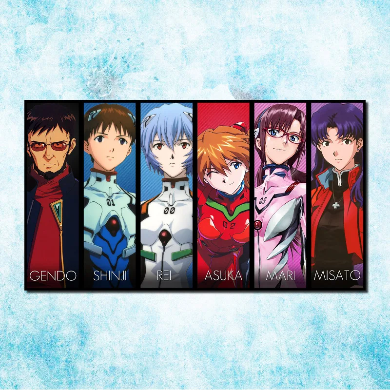 Genesis Evangelion Ayanami Rei Fighting Anime Art Silk Poster 13x24inch Neon
