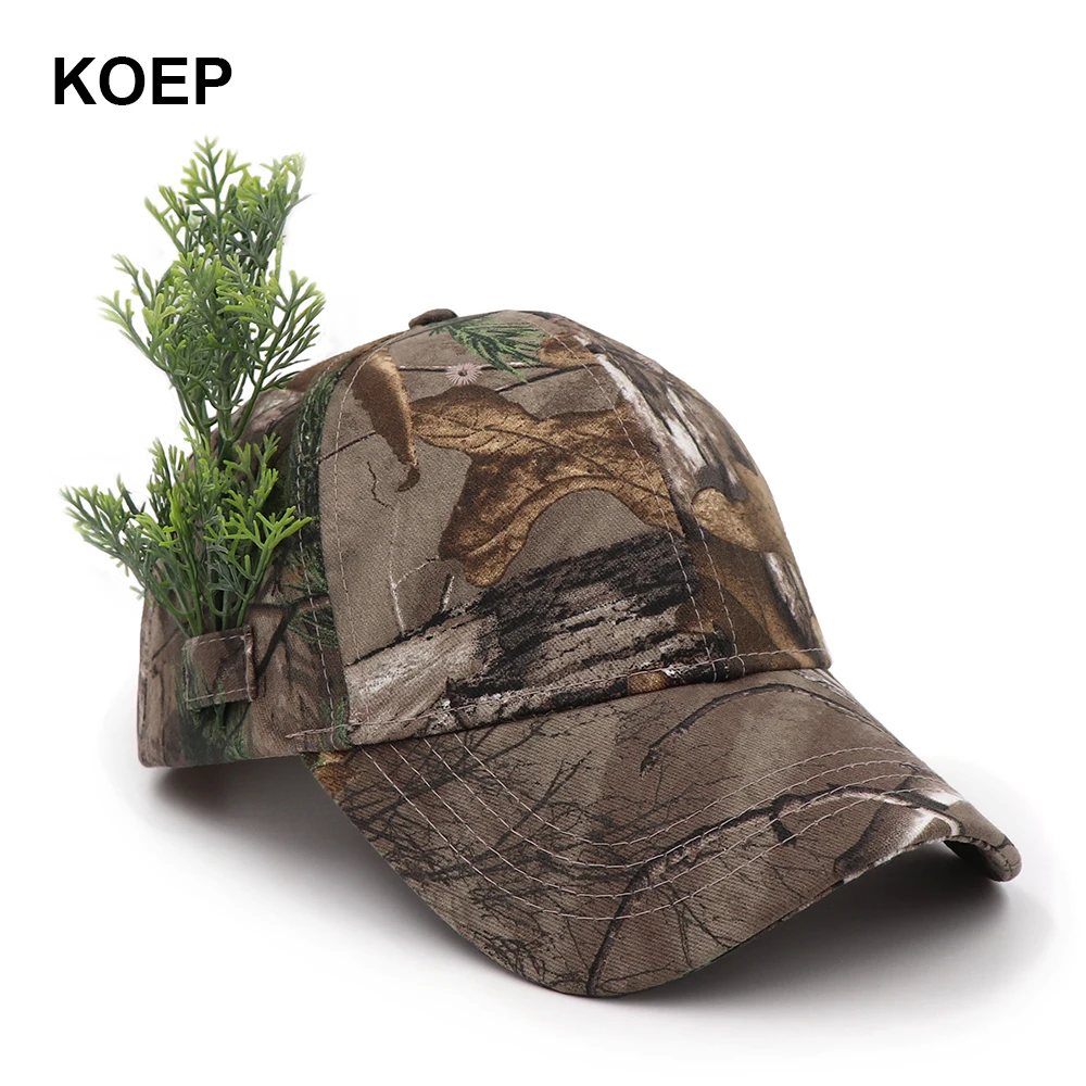 

KOEP 2018 New Outdoor Fishing Caps Jungle Baseball Cap Hunting Hat Cotton Camouflage Dad Snapback Hats Pine Cypress Camouflage