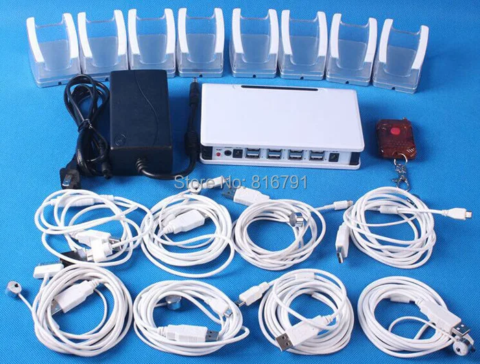

Mobile Phone Display Alarm System Retail Anti-theft Device with charging and Cell Phone Holder Stand