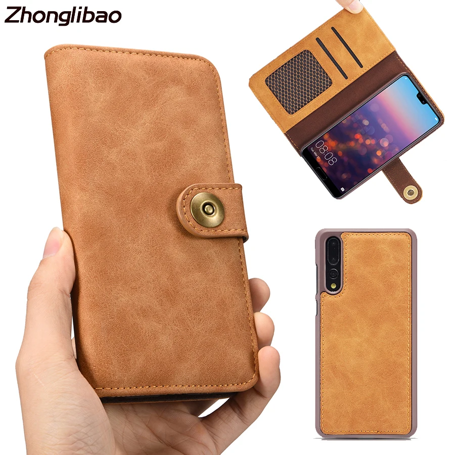 

Kraft Paper Separable Retro Leather Back Case Magnetic Detachable Stand Flip Wallet Cover for Huawei Mate 20 9 P20 P30 Pro Lite