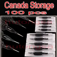 100 шт. одноразовые иглы татуировки и трубы 3/4 Grip с наконечником