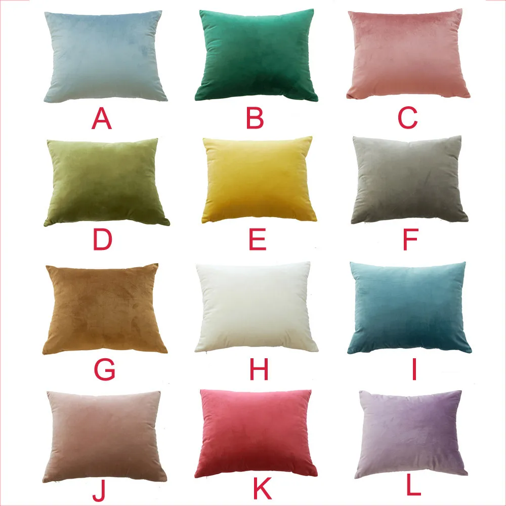 

Velvet Pillow dropship Sofa Waist Throw Cushion Cover Home Decor Cushion Cover Case anime hugging pillow funda almohada