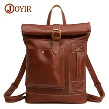 Joyir Brand Soft Men Backpack 100% Genuine Leather Backpacks Man Bag High Quality Shoulder Bag School Men Travel Laptop Bag 6396