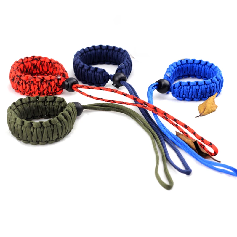 التخييم سوار Paracord EDC بقاء المظلة الحبل مفاتيح سلسلة العسكرية 150 كجم الشد قوة Paracord حبل في الهواء الطلق معدات