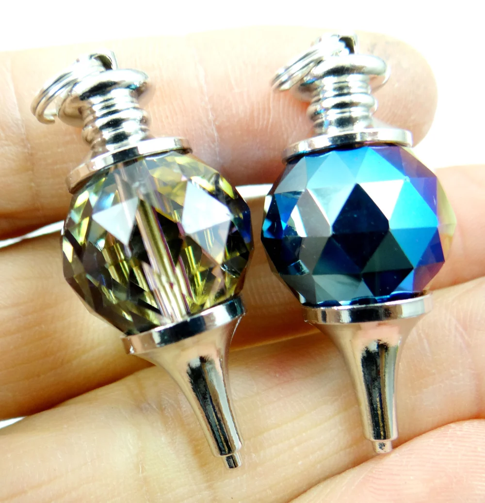 

10Pcs Natural stone Handmade Healing Crystal mixed Onyx Pendulum Dowsing Amulet Gem Stone Pendant Necklaces Jewelry making free