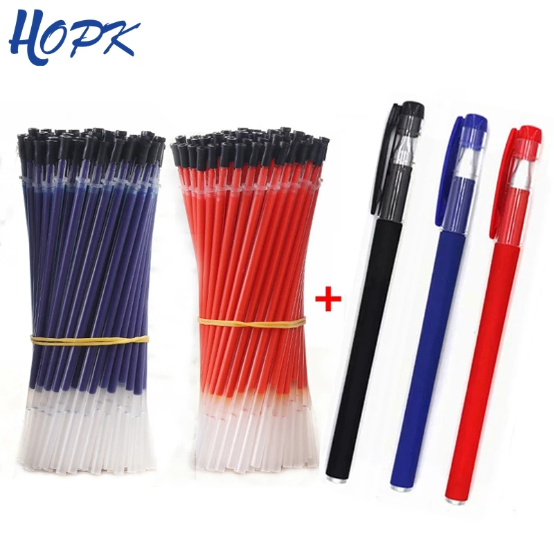 

23Pcs/set Red Blue Black ink Gel Pen Refill 0.5mm Writing Neutral Pens Refill for Student School Office Supplies Stationery