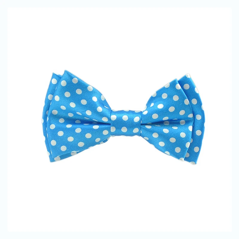 

Sky Blue White spots Children Bow tie Boy's Girl's Kids"Polka Dot " Dress Cute Bow tie Butterfly Knot Shirts Tuxedo Cravat Gift