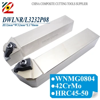 

EDGEV DWLNR3232P08 DWLNL3232P08 DWLNR CNC Metal Lathe Cutter External Turning Tool Holder For Carbide Insert WNMG 080404