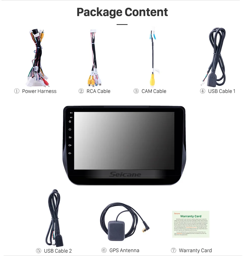 Flash Deal Seicane Car 9" Stereo HD 2Din for Hyundai H1 Grand Starex 2017 2018 2019 Android 8.1 Bluetooth AUX WIFI support DAB+ OBD2 DVR 16