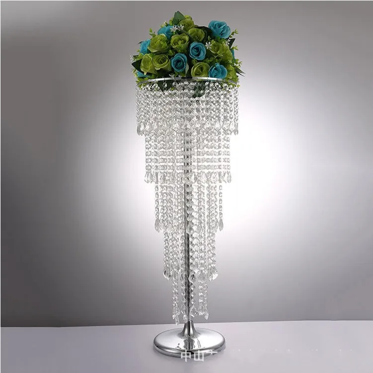 

39Inch height silver gold Acrylic Wedding table Centerpiece Flower Stand Flower Rack Wedding Party Decorations supplies
