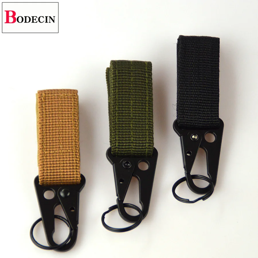 Outdoor Tools EDC Gear Camping Tactical Nylon Belt Clip Keychain Snap Hooks Bushcraft Molle
