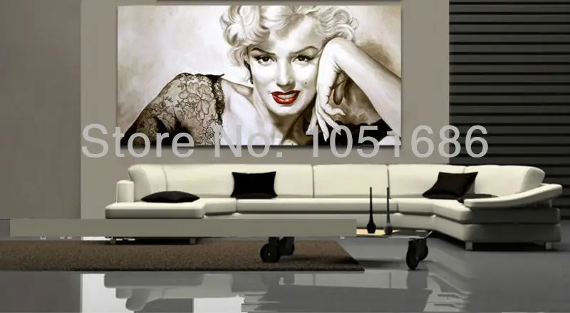 Marilyn Monroe Wall Decor Picture Art Modern Abstract Famous Woman Marilyn Monroe Wall Decor Picture Art Modern Abstract Famous Woman Portrait Paintings Oil Canvas Set For Living Room In Painting Calligraphy From Home