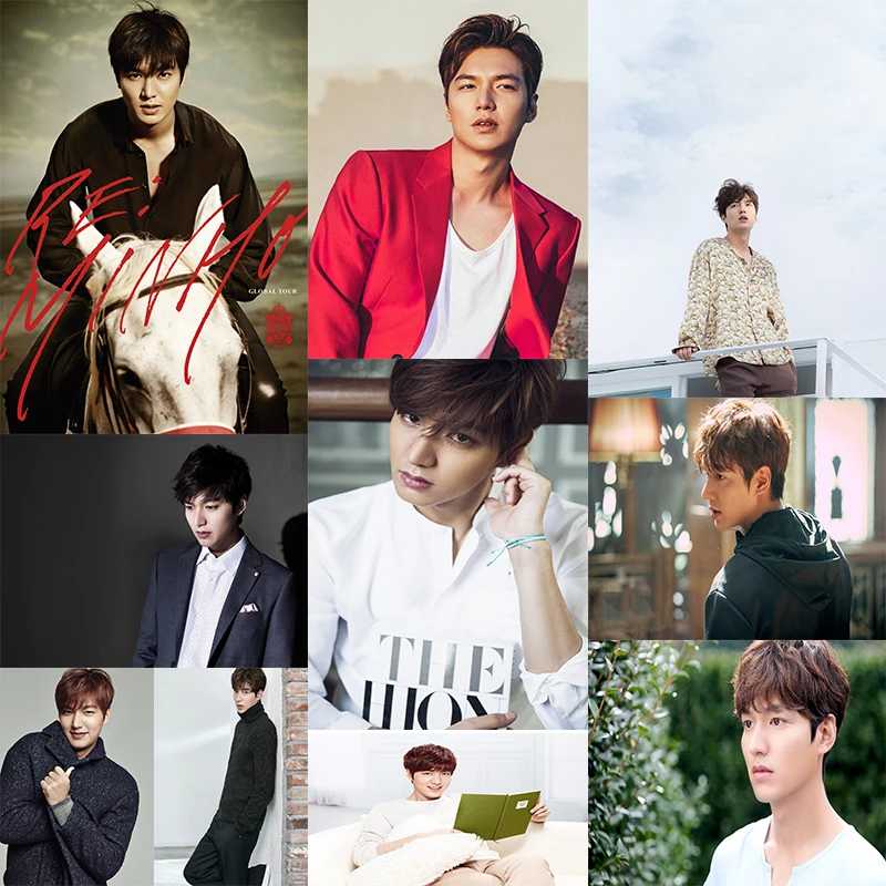 

High quality Printing Lee MinHo Famous Korean male star White cardboard poster Wall Stickers Home Bar Posters Decor 42*30cm