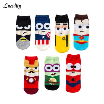

Cartoon Sock Cotton Men Slippers Short Ankle Male Invisible Scoks Breathable Cute Socks For Man 5pairs/lot =10pieces