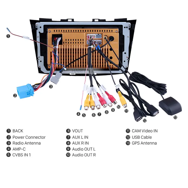 Flash Deal Harfey 9 inch Android 8.1 for SUZUKI SWIFT 2011-2013 Auto Radio GPS Navigation Audio system Bluetooth Music USB WIFI DVR 3