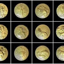 "12 знаков зодиака" Stl 2.5d 3d vectric aspire cut3d artcam модель часов для ЧПУ резьба(ES