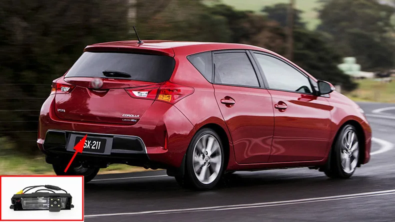 Беспроводной заднего вида Камера для Toyota Corolla Hatchback (E180) 2012 ~ 2015/HD CCD Ночное видение автомобиля обратный парковки Камера