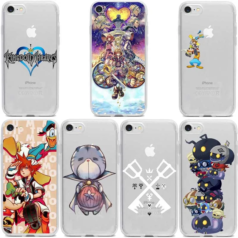 

Anime Kingdom Hearts Vitrais Macio transparent TPU phone case for iPhone 11 11Pro 11ProMax X XR XS Max 8 8Plus 7 7Plus 6s 6Plus 5 SE