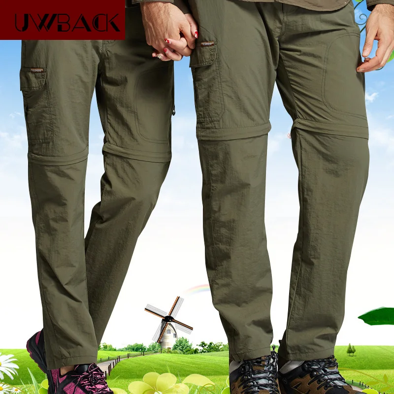 

7XL Removable Quick Dry Pants Lover Waterproof Outdoor Sport Trousers Men Women Breathable Shorts Trekking Hiking Pants,UA220