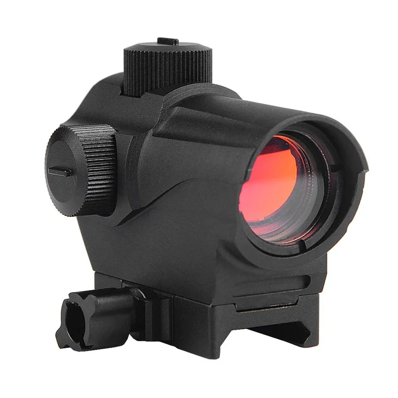 Tactical 1.5 MOA QD Red Dot Sight with Riser Mount 10 Brightness Settings fit Picatinny Rail for Hunting Airsoft (16)
