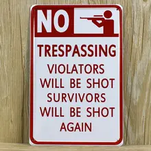 Предупреждение-нет знак запрета несанкционированного проникновения, частная держаться подальше от вывеска размер 30x20 см