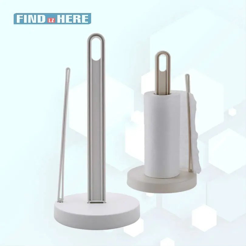 

Paper Towel Holders for Kitchen Stand-up Roll Paper Holder Plastic Freestanding Rack Kitchen Storage Holder *NF