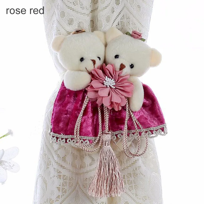 Современный простой ремень декоративные магниты Пряжка для штор галстук назад крюк аксессуары для украшения штор прекрасные модные детские игрушки - Цвет: rose red
