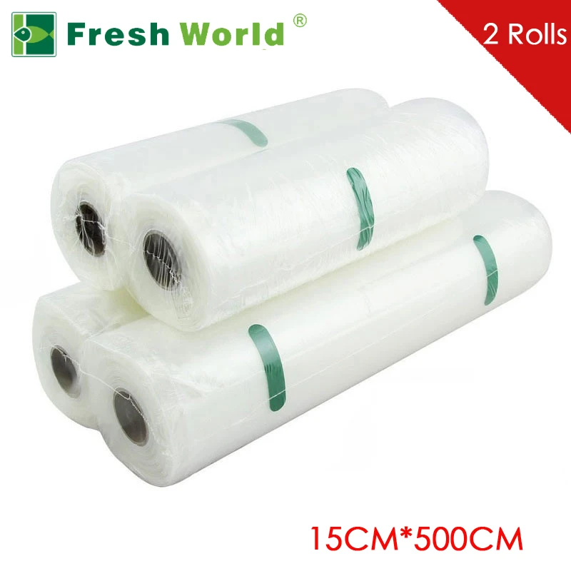 

Fresh World 2Rolls/lot 15cmx500cm Vacuum Sealer Food Saver Bag