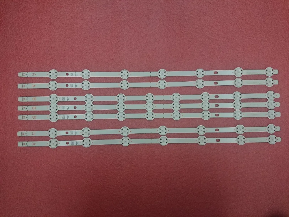 

New Kit 7 PCS LED backlight strip for LUX0155004 VES550QNDS-2D-N12 VES550QNDS-2D-S11 SVV550AK7_UHD_7LED_A B Type 55AO4USB