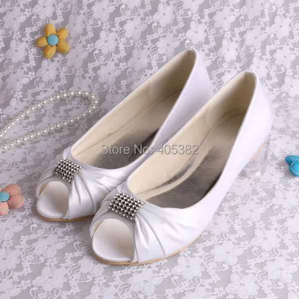 rhinestone white flats