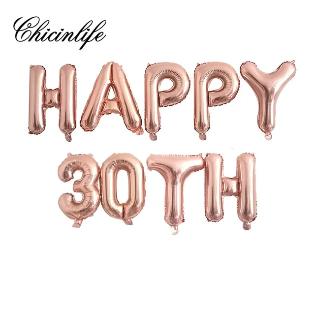 us 3 2 19 off aliexpress com buy chicinlife rose gold happy 1st 30th 40th 50th balloons birthday party birthday party banner wedding anniversary happy anniversary banners