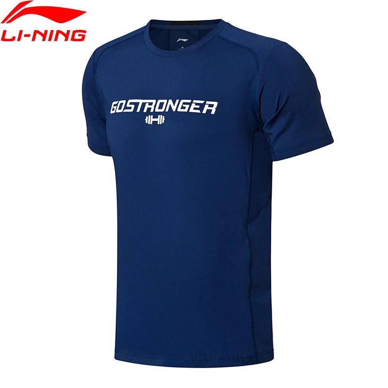 

(Clearance)Li-Ning Men Training T-Shirt Slim Fit 87% Polyester 13% Spandex LiNing Comfort Sport T-shirt Tops ATSN025 MTS2708
