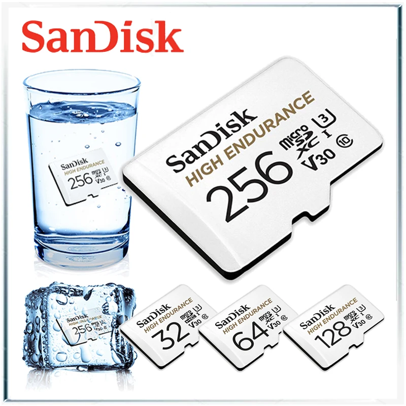 Sandisk высокая выносливость micro sd 128 ГБ sd карта 32 ГБ micro sd карта 64 Гб карта памяти 256 Гб tf карты u3 карты класс 10 micro sd карта