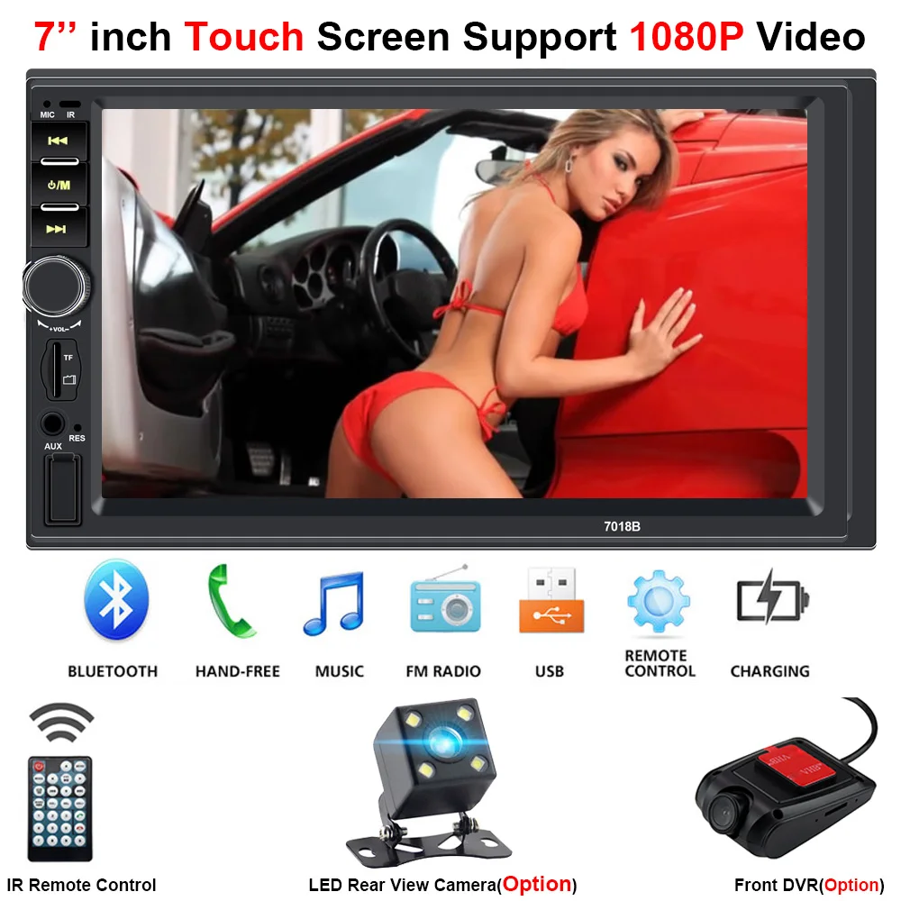 Multimedia Car Radio 2 Din Central Multimidia Rear View Camera 2Din 7'' Touch Screen Bluetooth Music Movie Player Autoradio NEW