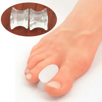 

2Pcs Silicone Gel Toe Separator Straightener Relief Hallux Valgus Pain Friction Pressure Feet Care Velvet Smooth Massager C137