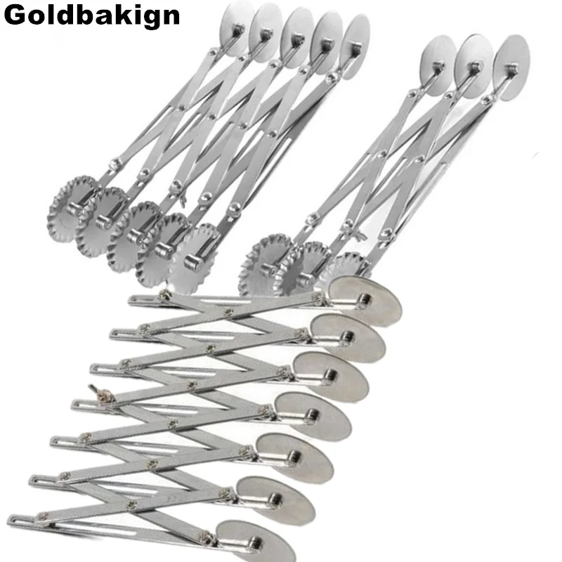 

Goldbaking Adjustable Dough Divider for Pastry Pizza Wheel Cutter Pasta Wheel Knife Stainless Steel Wheel Divider