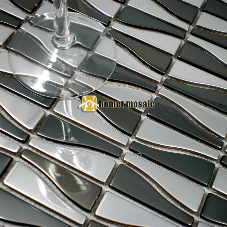 Vente en gros argent mosaïque carrelage d'excellente qualité ... Dosseret Couleur désign