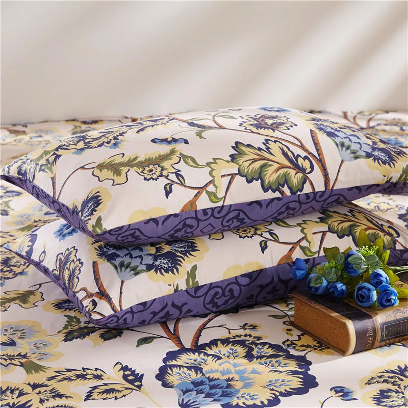 

1/2pcs Flowers Pattern Pillowcase Soft Skin-friendly Cotton Home Textile Wholesale