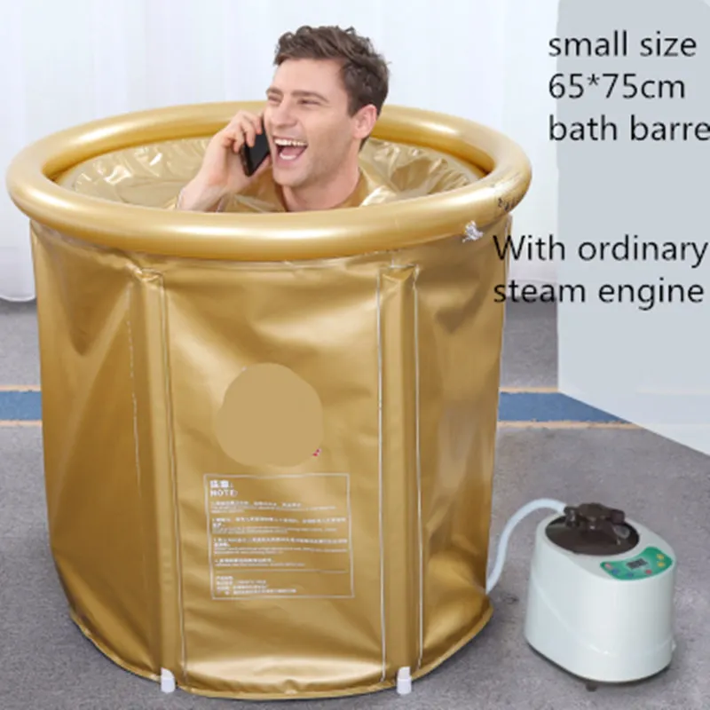 Складная надувная банная бочка для взрослых, бытовая ванна, многофункциональная Взрывозащищенная безопасная устойчивая губчатая подушка, Паровая Ванна - Цвет: C1