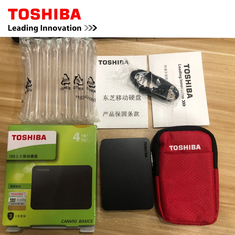 Toshiba Canvio Basics 4 ТБ hd externo портативный внешний жесткий диск USB 3,0 черный для windows Mac OS disco duro externo 4000GB