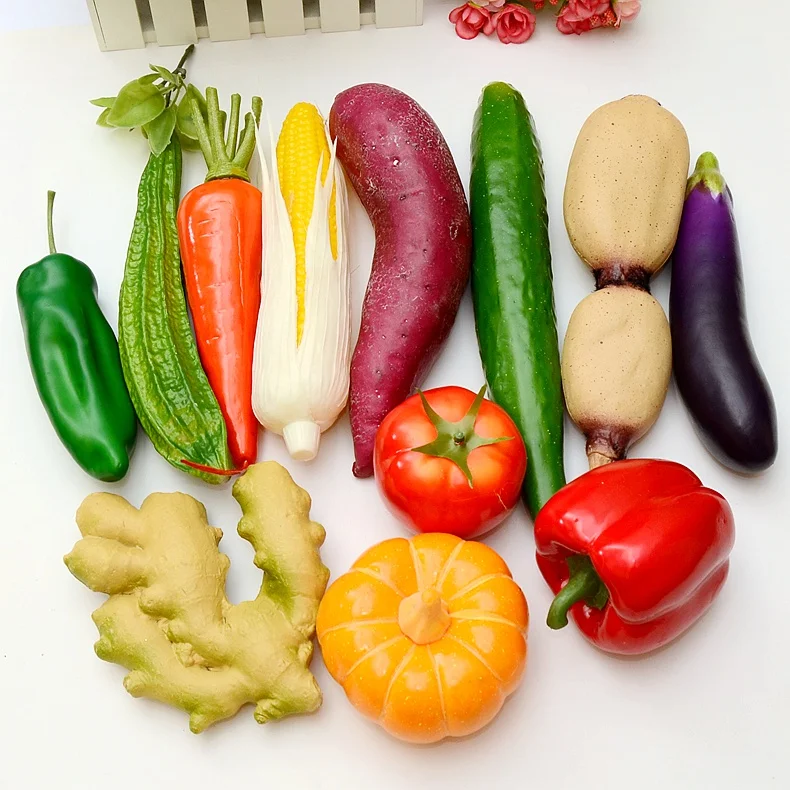 

Simulated Vegetables Fruits Food Model Cabinet Figurines Miniatures Artificial Table Ornament Decorative Photographic Props Toys