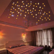 DIY 3D Shine Stars Glow In The Dark Luminous Fluorescent Plastic Wall Stickers for Living Home Decoration