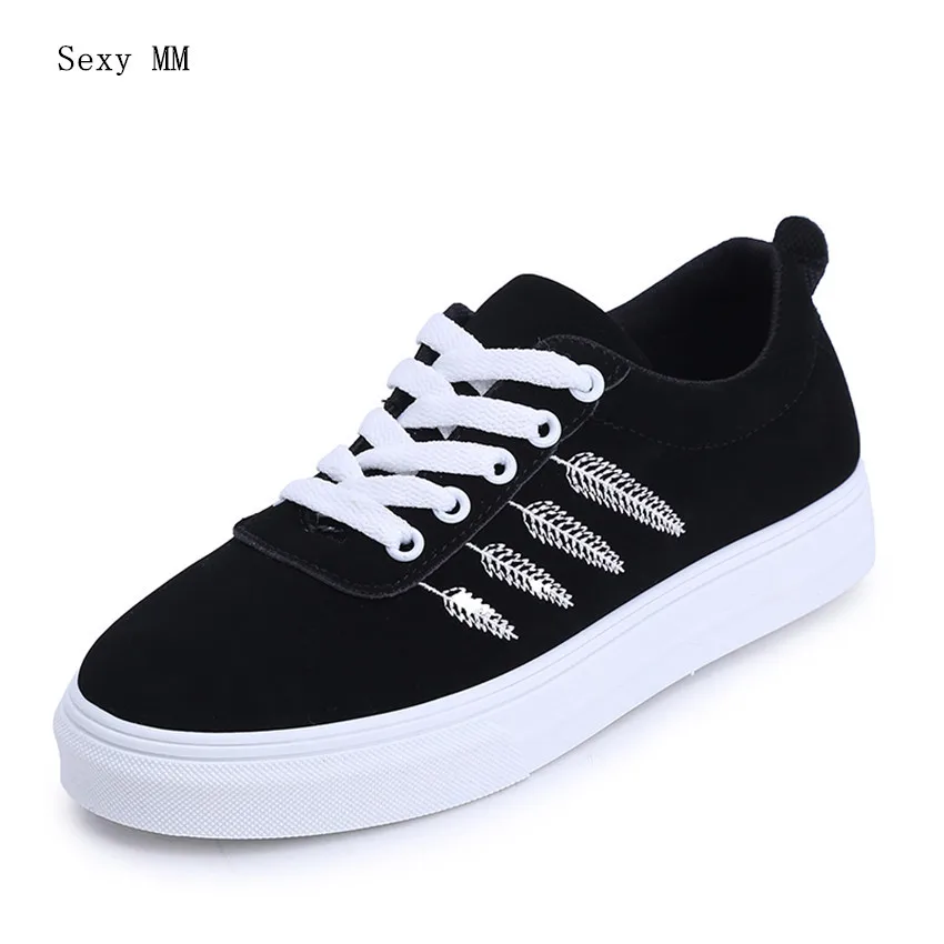 

Girl Flock Flats Women Trainers Breathable Lace-Up Shoes Woman Casual Skate Walking Flat Shoes Zapatillas Mujer