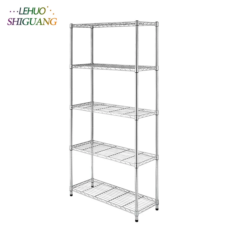 

5-Layer Chrome Plated Iron Shelf Living room Bookshelf Home Decor bookcase home kitchen Storage shelf Furniture