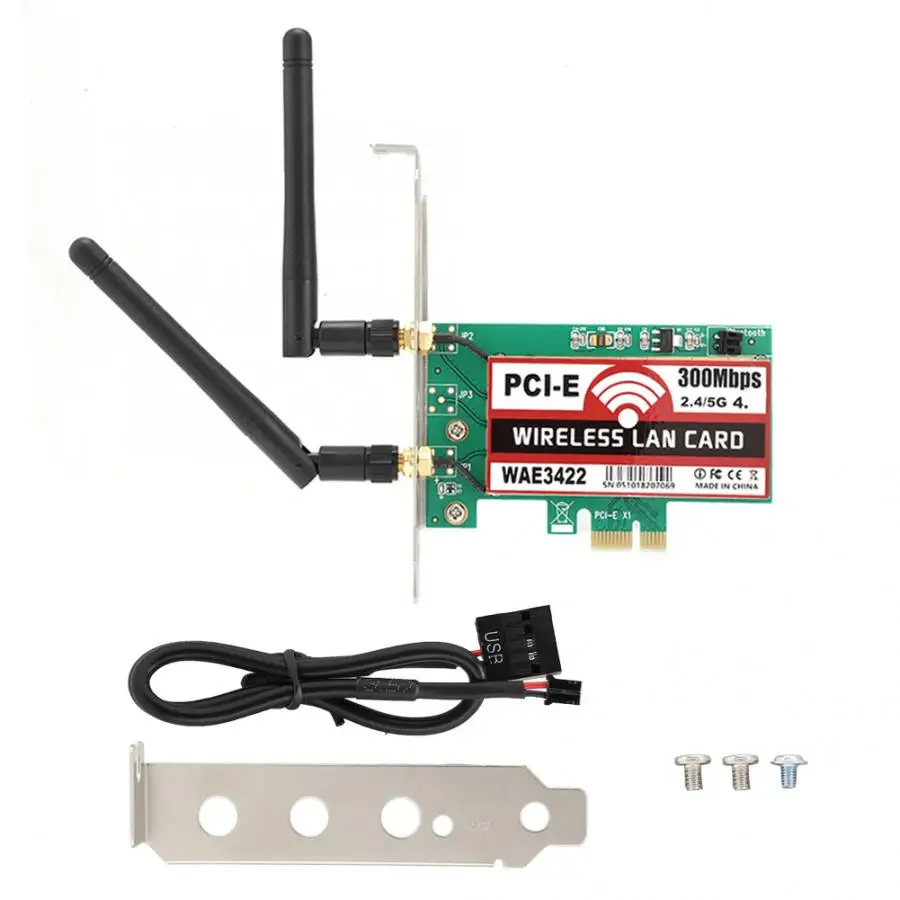 WAE3422 300 Мбит/с 2,4G/5G двойная антенна PCI-E Bluetooth беспроводная сетевая карта для Windows