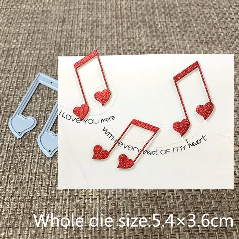 

New Design Craft Metal Cutting Dies cut die cute heart musical note Scrapbooking Album DIY Paper Card Craft Embossing Die Cuts