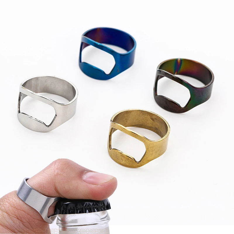 

1pc Multi-function Stainless Steel Colorful Ring-Shape Opener Beer Bottle Opener Diameter 22mm